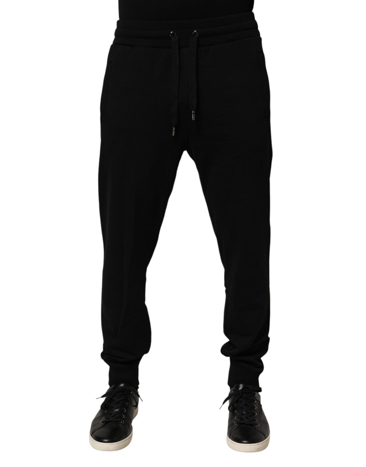 Dolce & Gabbana Black Cotton Jogger Men SweatMen's Men's Pants