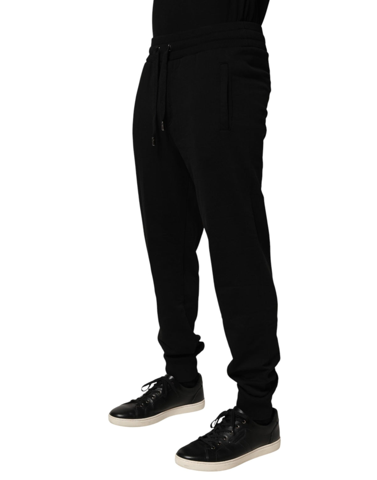 Dolce & Gabbana Black Cotton Jogger Men SweatMen's Men's Pants