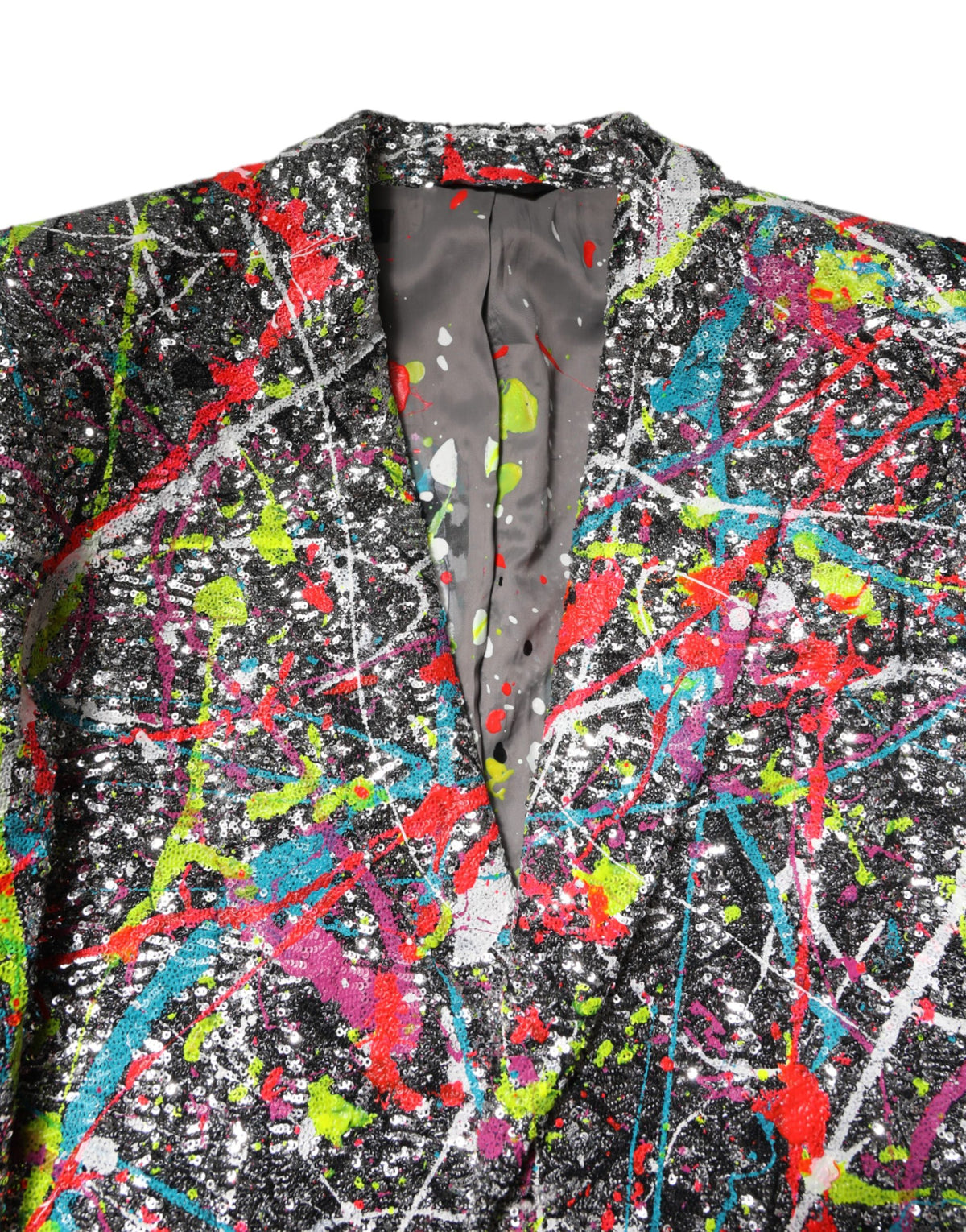 Dolce & Gabbana Multicolor SICILIA 2 Buttons Jacket Men's Suit