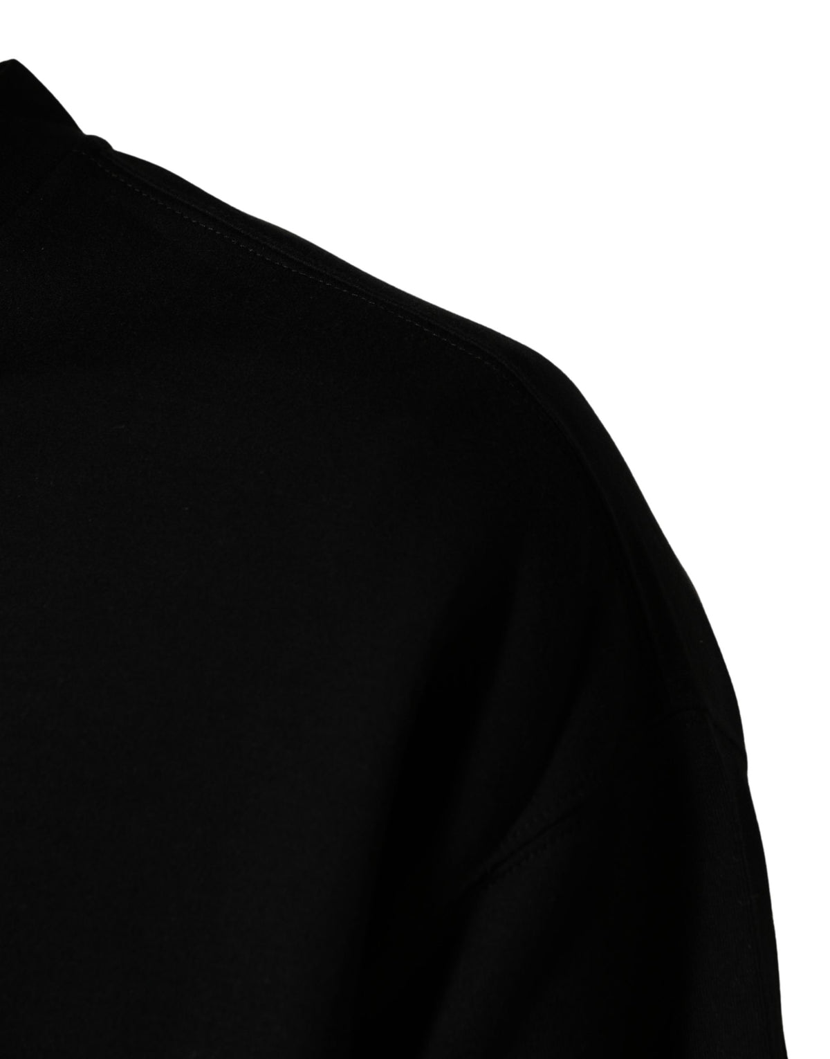 Dolce & Gabbana Black Cotton DG Crew Neck Sweatshirt Men's Sweater