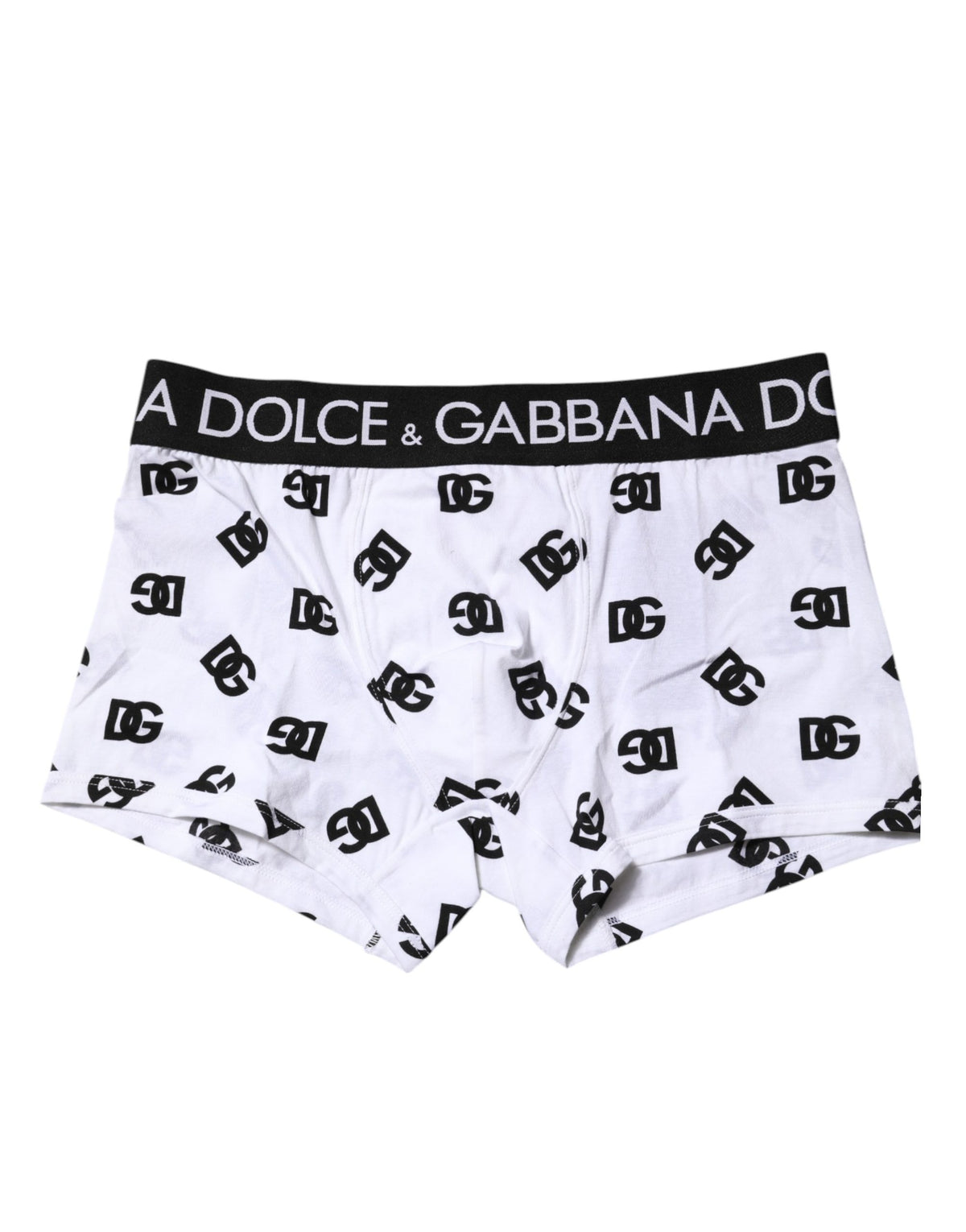 Dolce & Gabbana White DG Logo Print Regular Boxer Men's Underwear