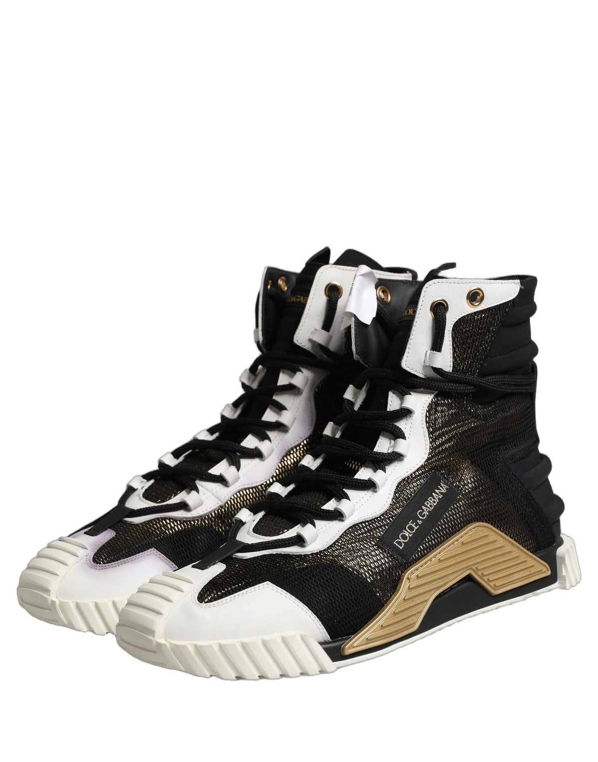 Dolce & Gabbana Black Gold NS1 High Top Sneakers Men's Shoes (Pre-Owned)