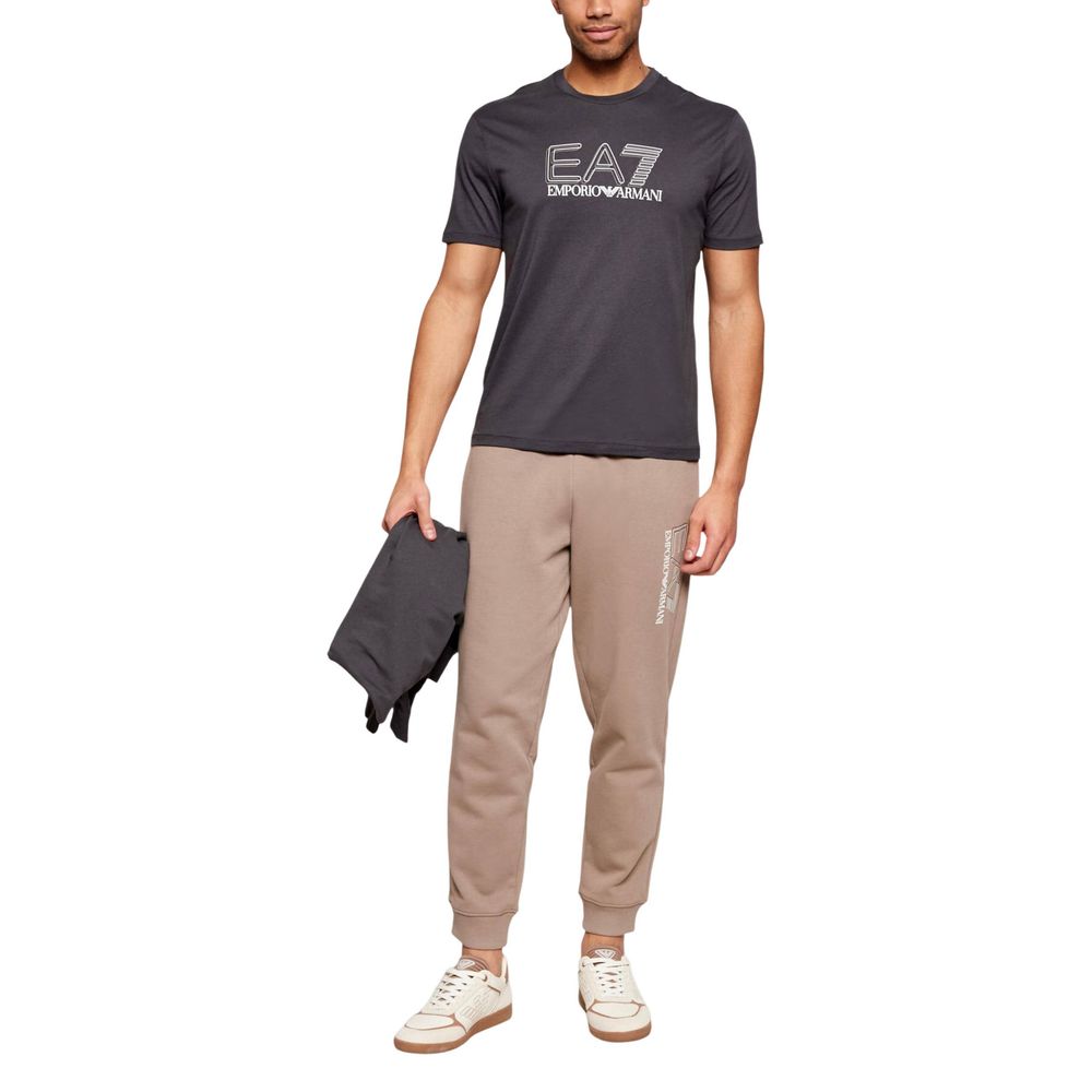 EA7 Emporio Armani Gray Cotton Men's T-Shirt
