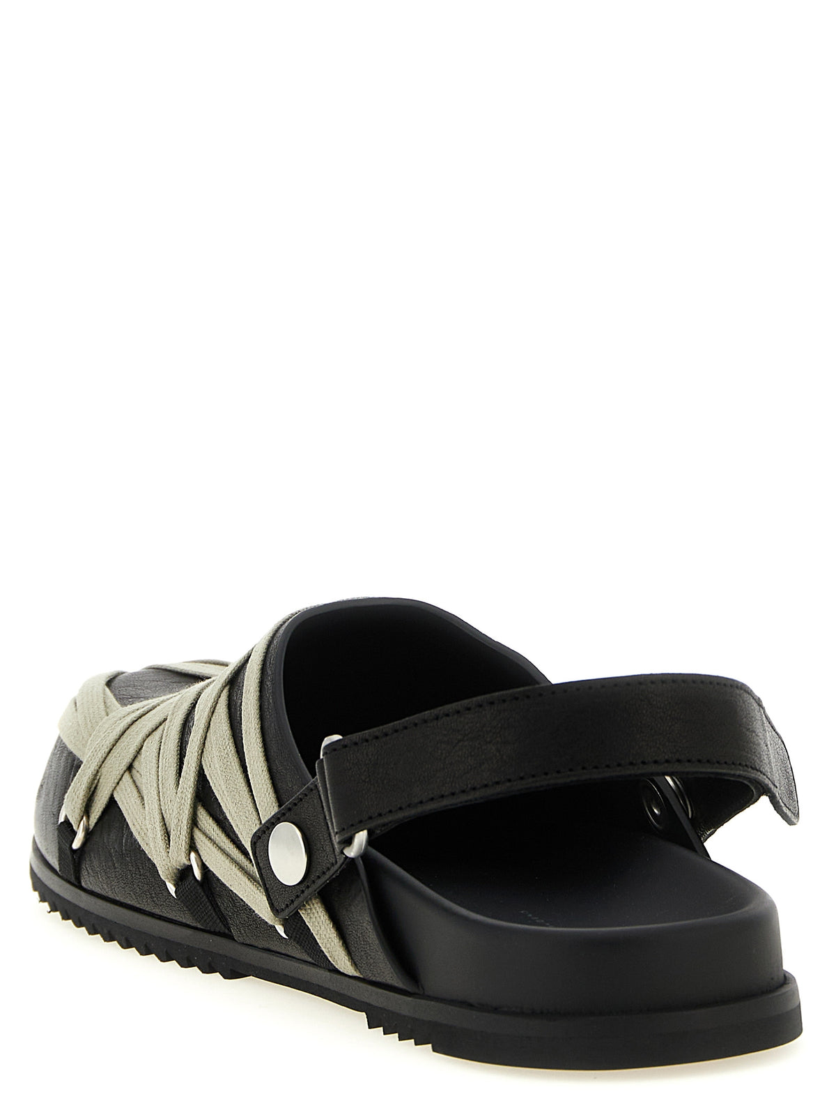 Rick Owens Black Ramie Women's Mules