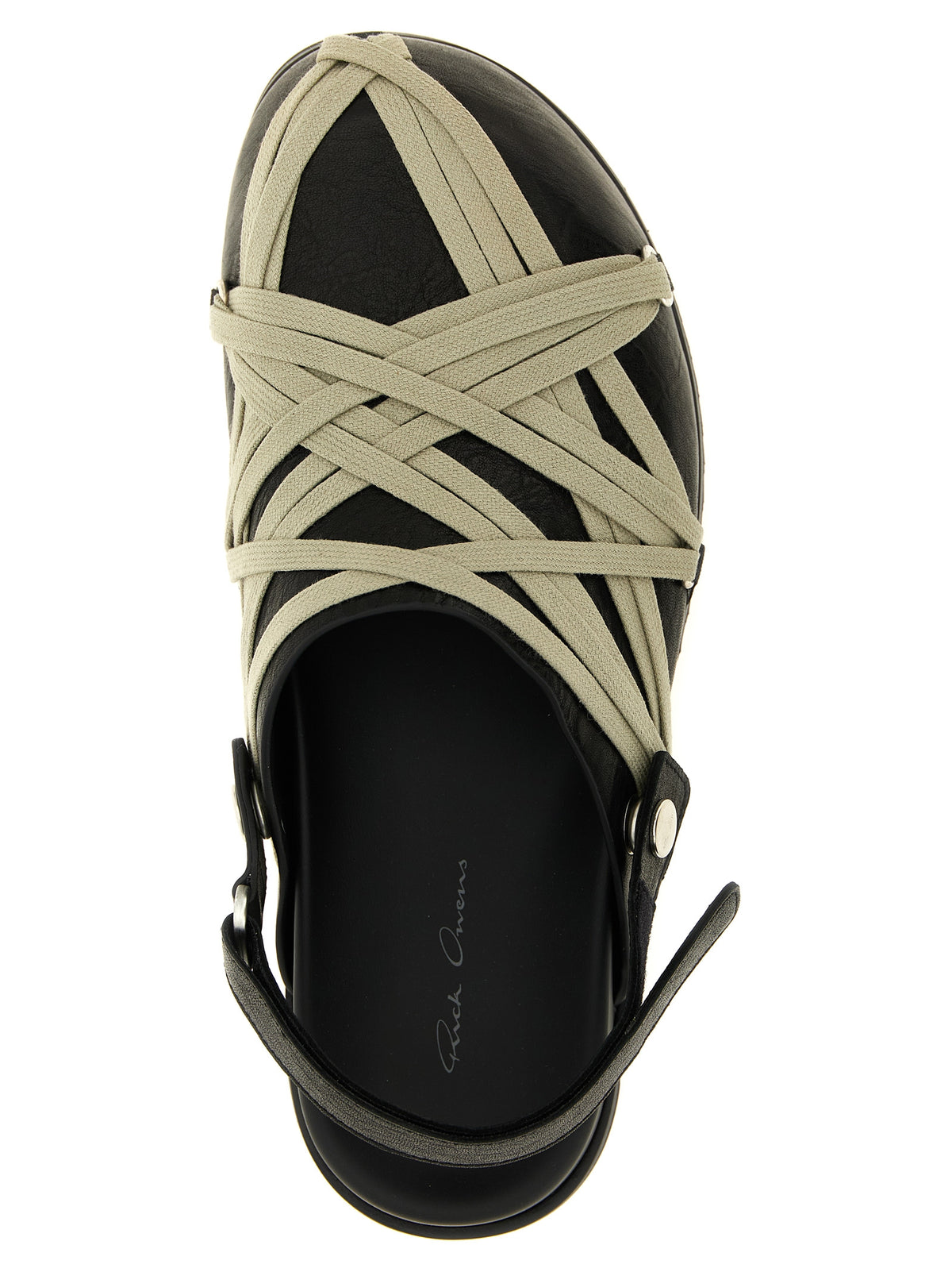 Rick Owens Black Ramie Women's Mules