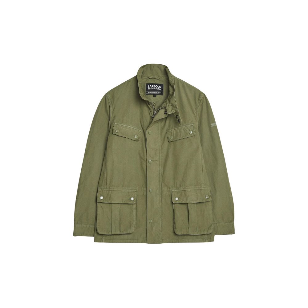 Barbour Green Cotton Full-Length Men's Jacket