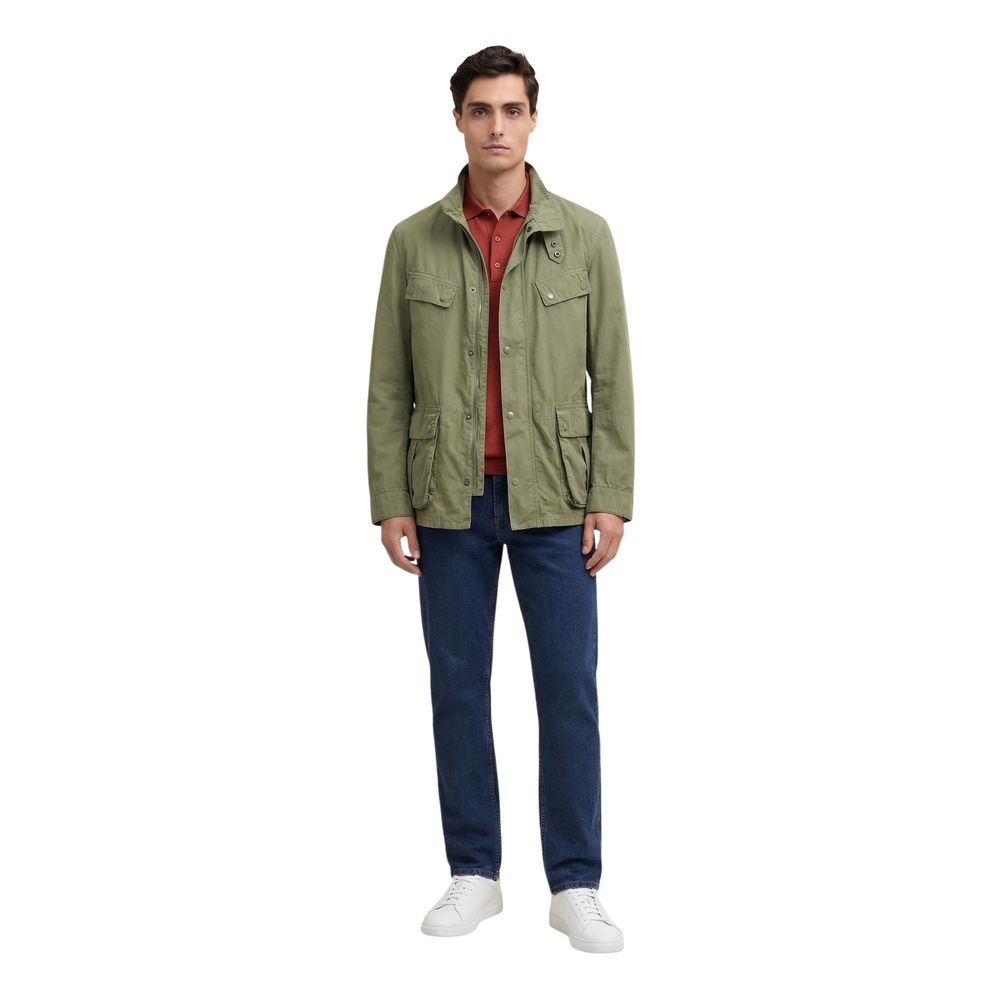 Barbour Green Cotton Full-Length Men's Jacket