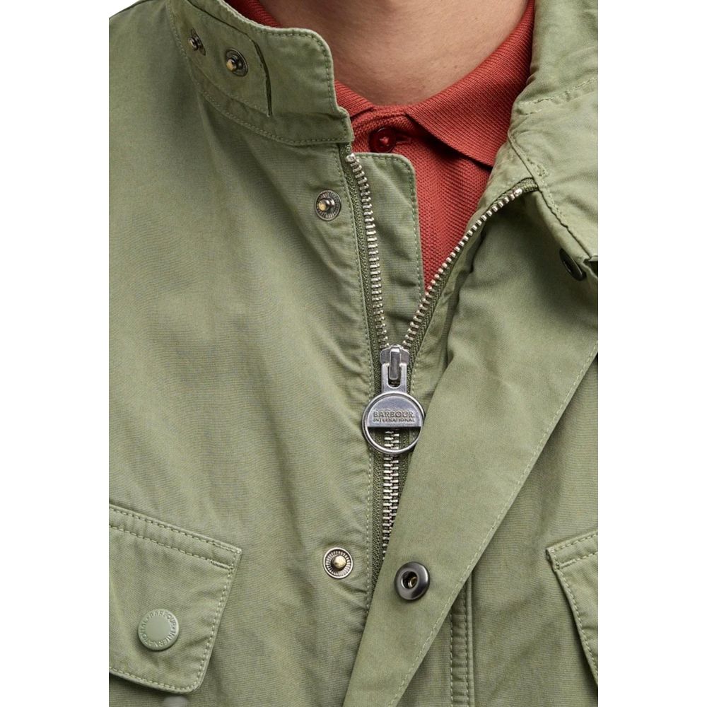 Barbour Green Cotton Full-Length Men's Jacket