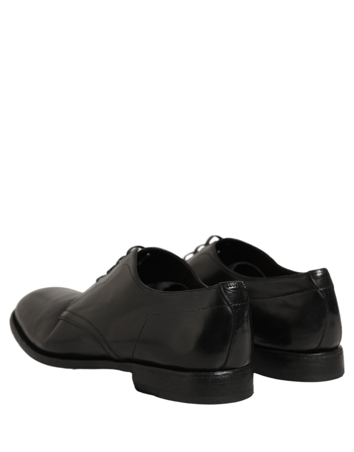 Dolce & Gabbana Black Calfskin Leather Derby Men Dress Men's Shoes