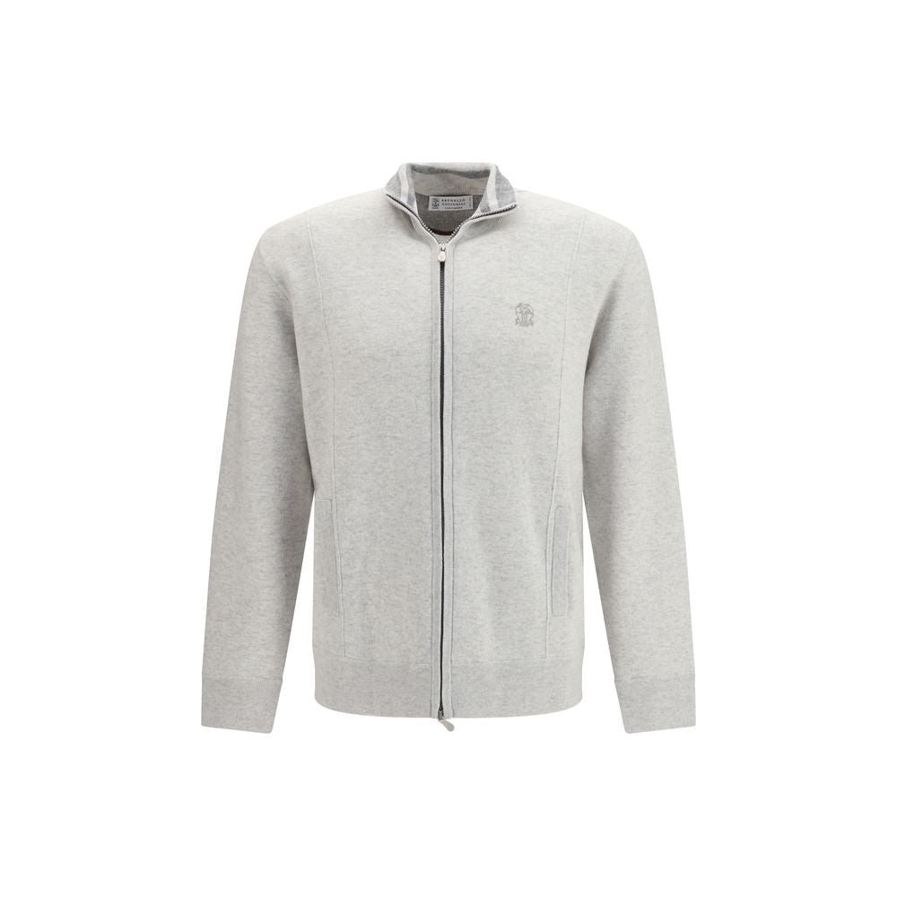 Brunello Cucinelli Gray Cashmere Men's Cardigan