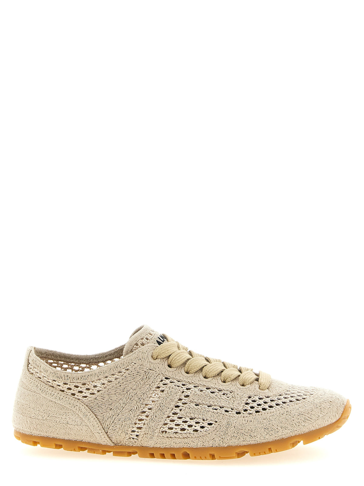 Balmain Beige Cotton Athletic Women's Sneakers