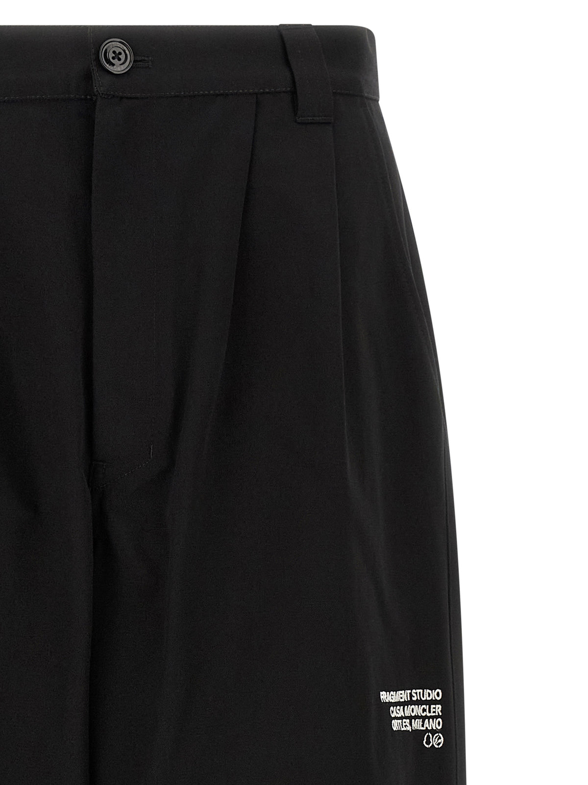 MONCLER GENIUS Black Cotton Casual Men's Pants