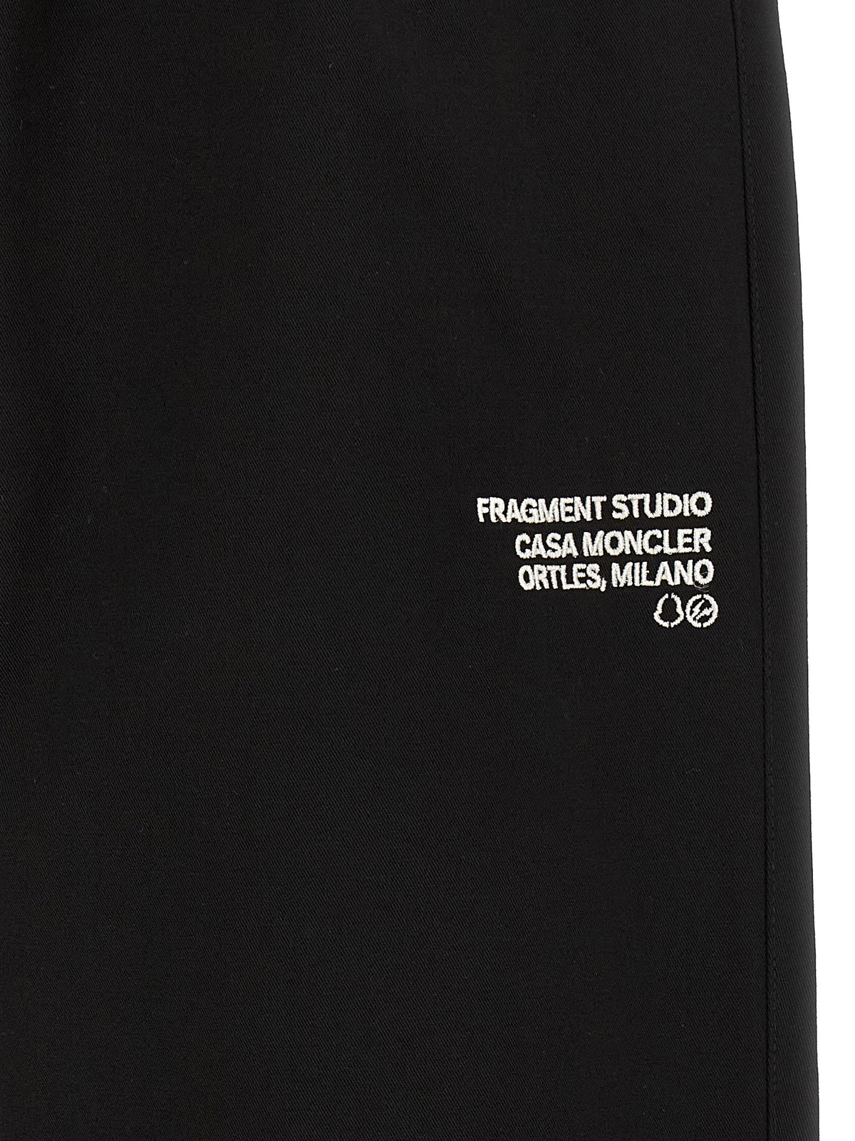 MONCLER GENIUS Black Cotton Casual Men's Pants