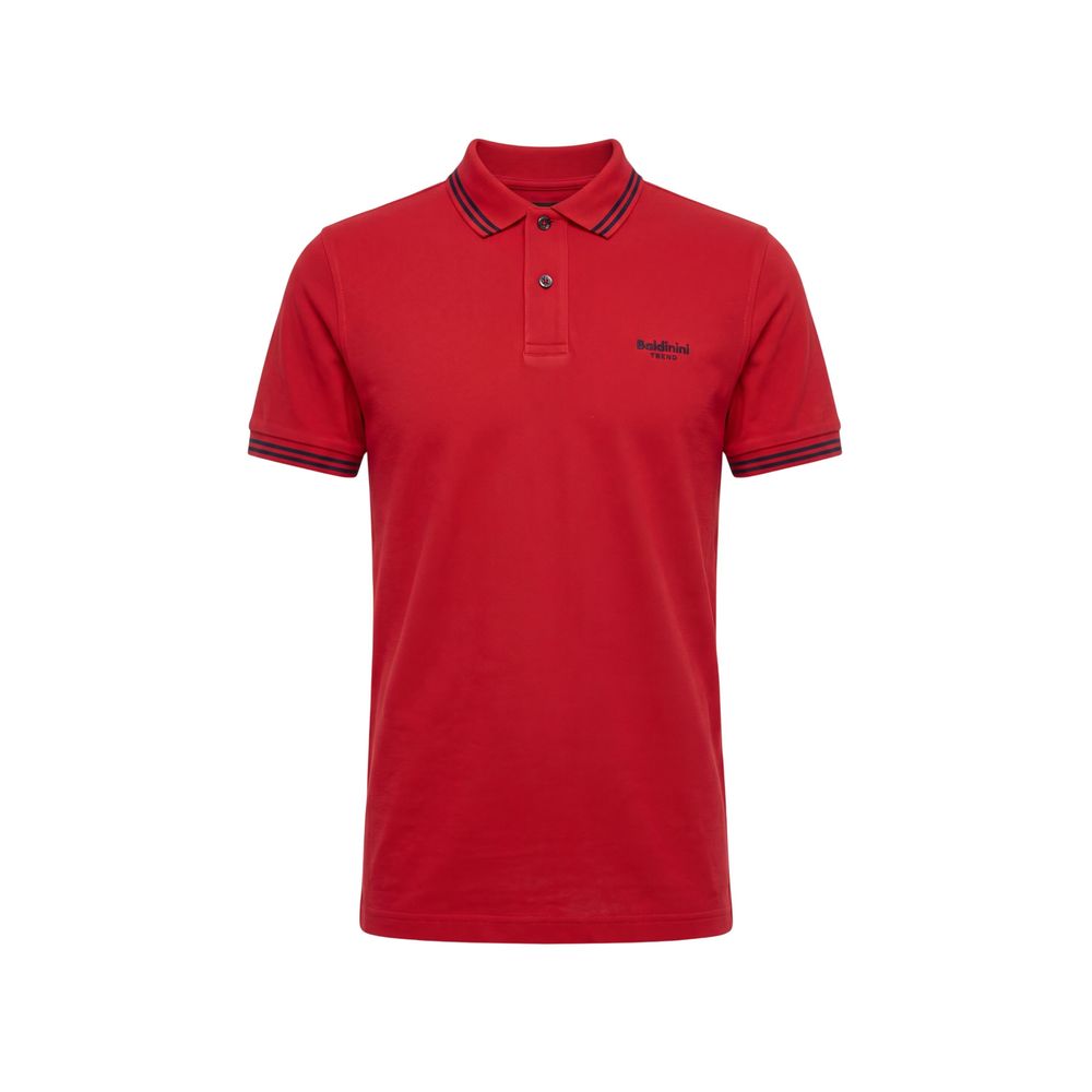 Baldinini Trend Red Cotton Men Men's Polo-Shirt