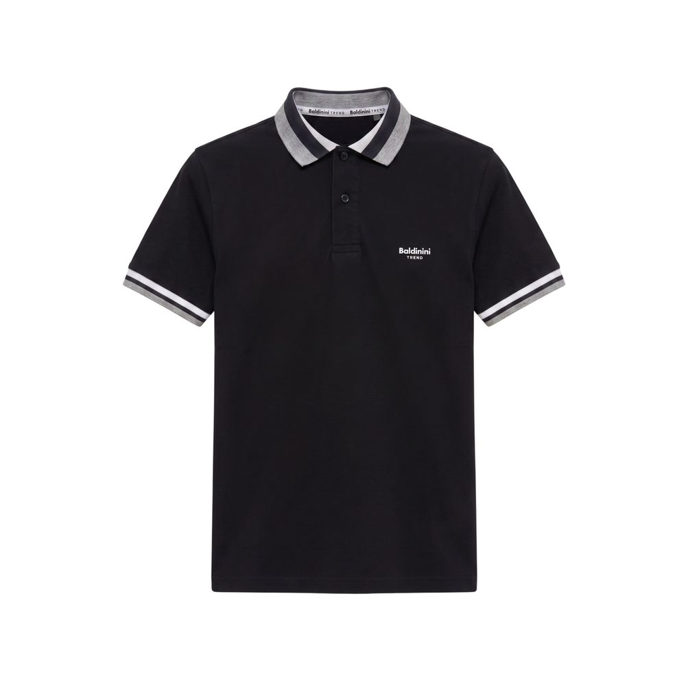 Baldinini Trend Black Cotton Men Men's Polo
