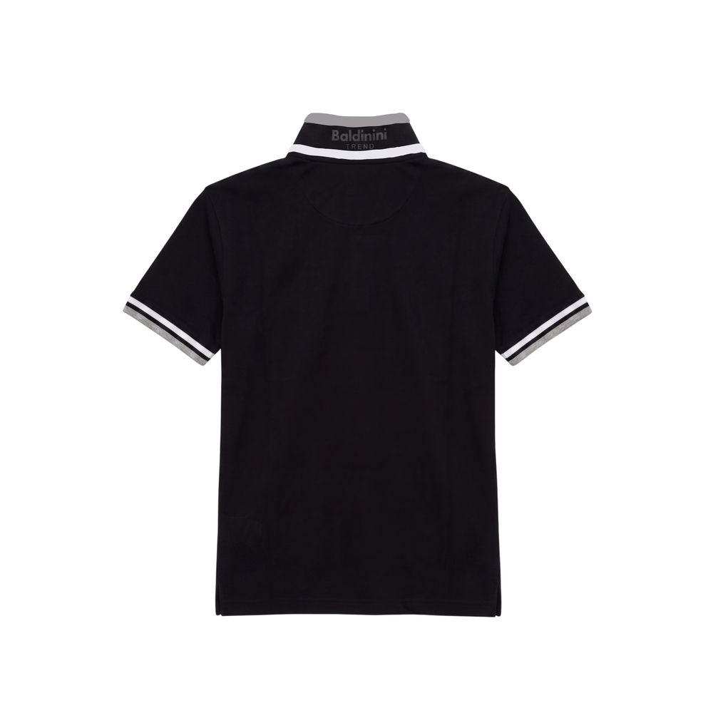 Baldinini Trend Black Cotton Men Men's Polo