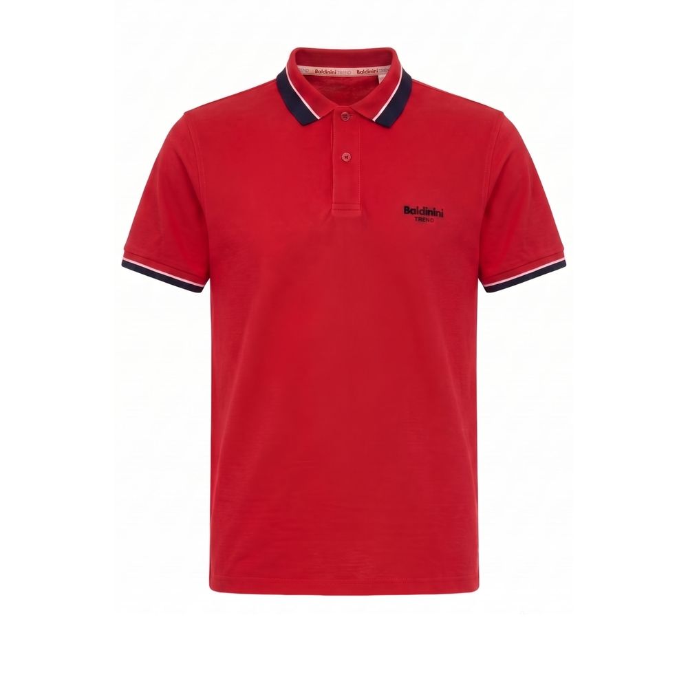 Baldinini Trend Red Cotton Men Men's Polo-Shirt