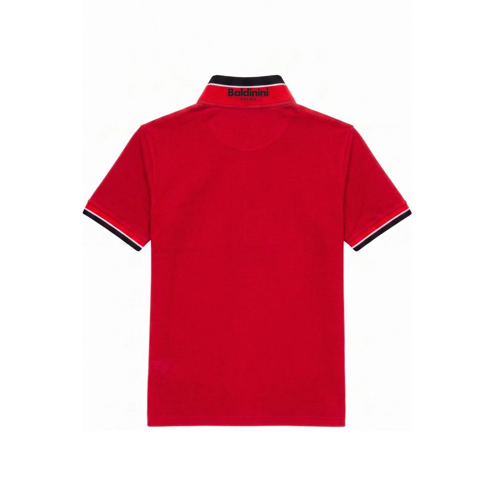 Baldinini Trend Red Cotton Men Men's Polo-Shirt