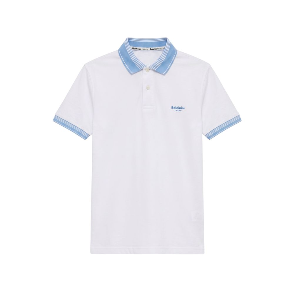 Baldinini Trend White Cotton Men Men's Polo