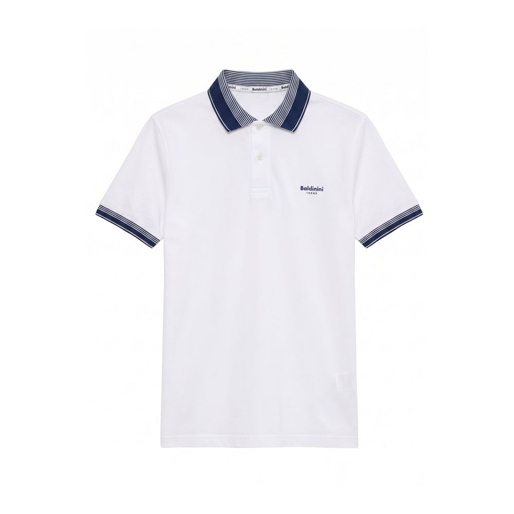 Baldinini Trend White Cotton Men Men's Polo-Shirt