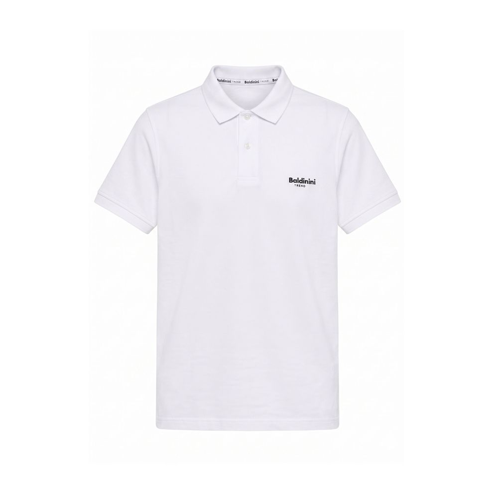 Baldinini Trend White Cotton Men Men's Polo
