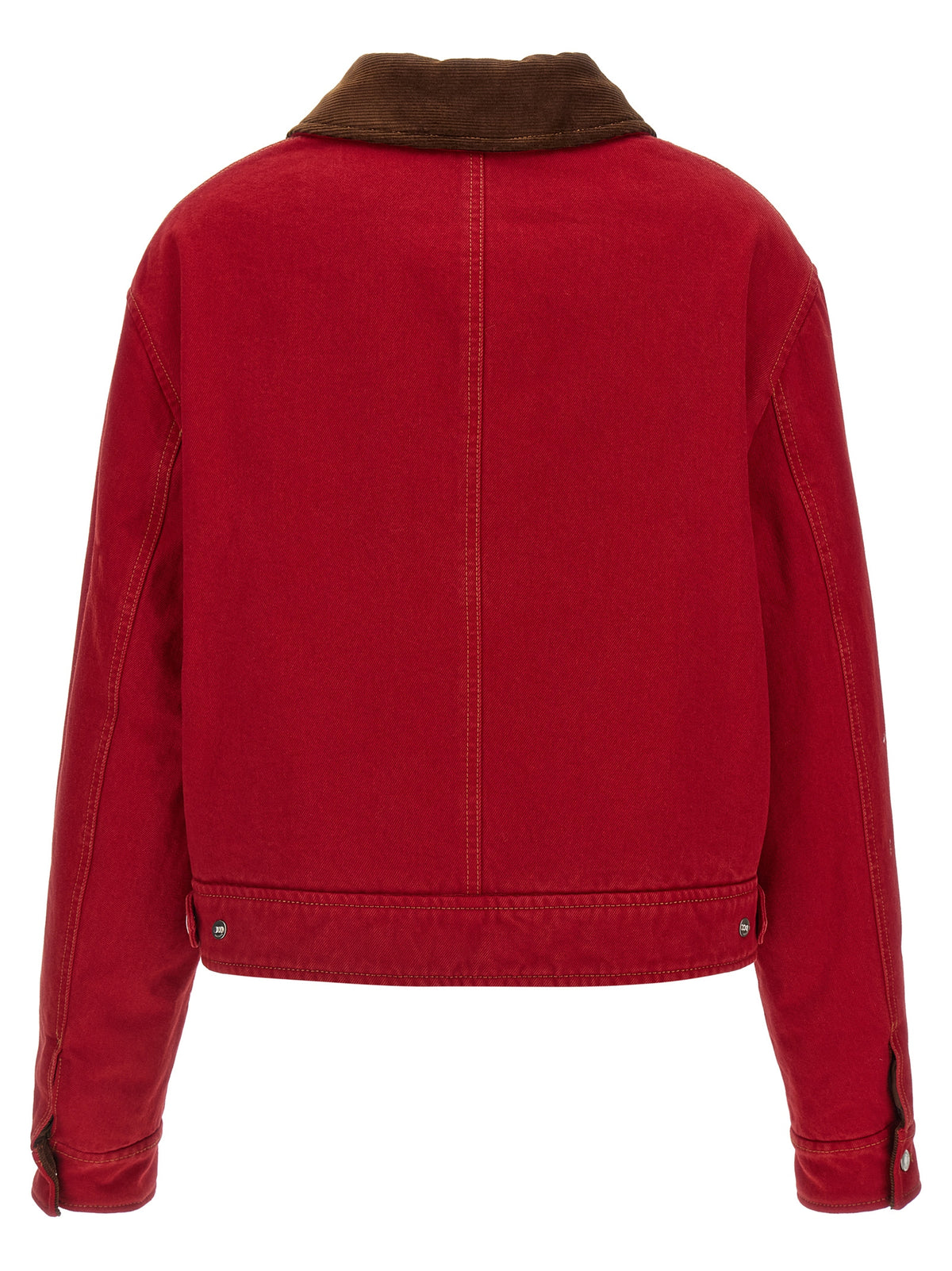 Ami Paris Red Cotton Biker Women's Jacket
