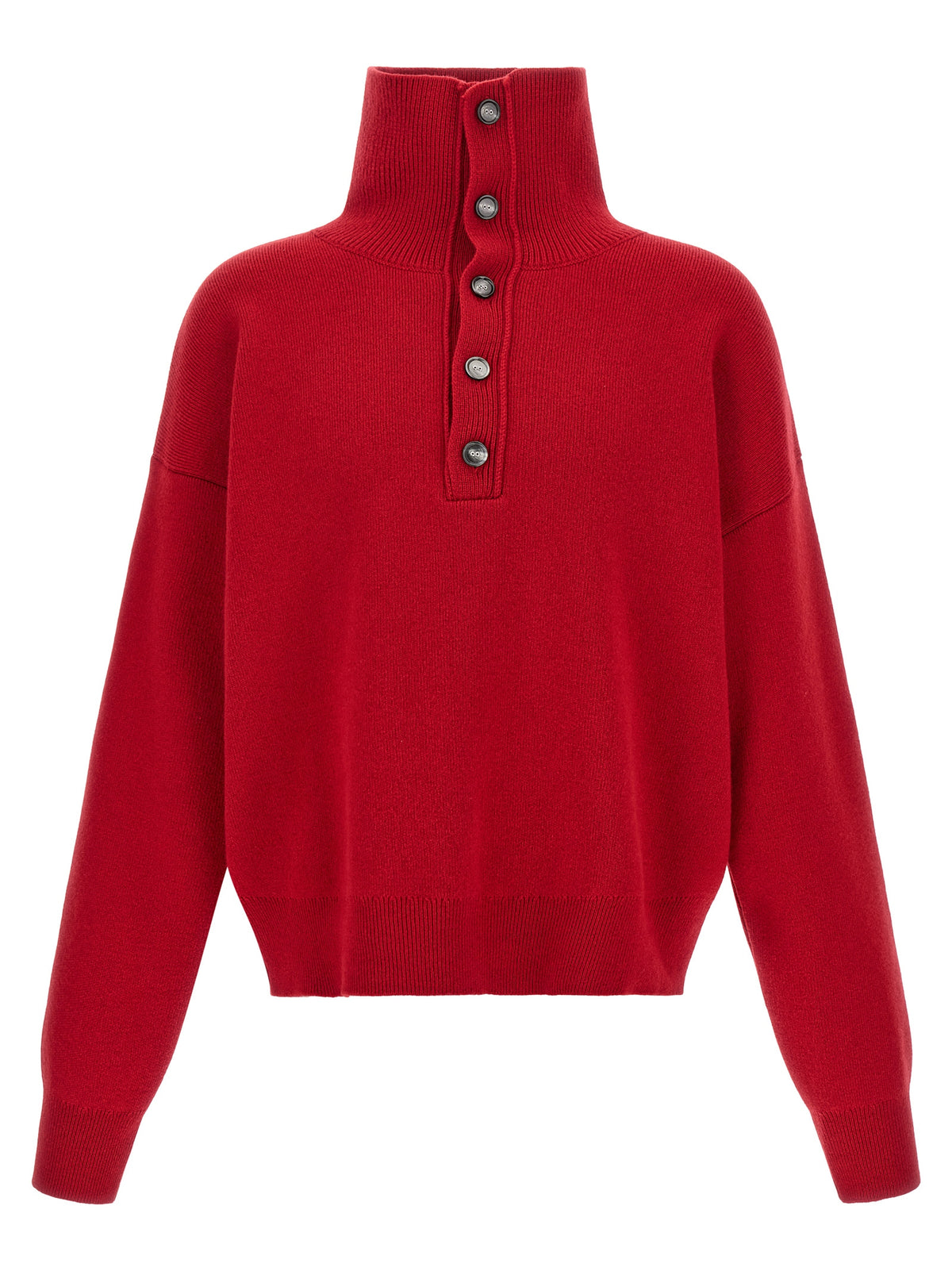 Ami Paris Red Wool Men's Cardigan
