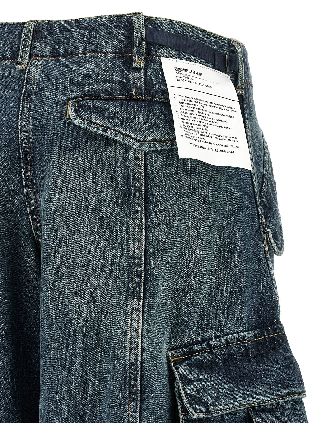 R13 Blue Cotton Jeans Women's Denim