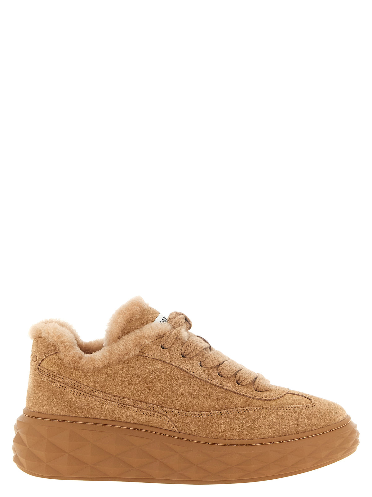 Jimmy Choo Beige Lamb Leather Chunky Women's Sneakers