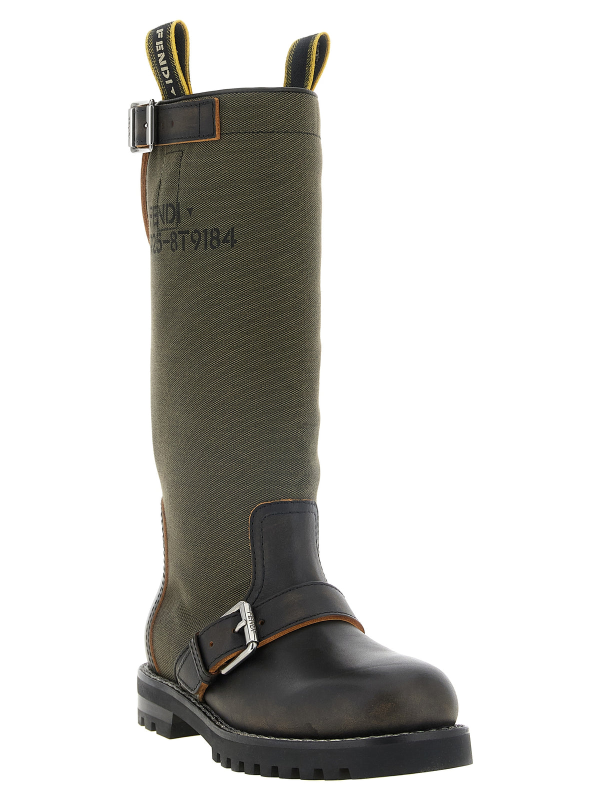 Fendi Bicolor Calfskin Over The Women's Knee