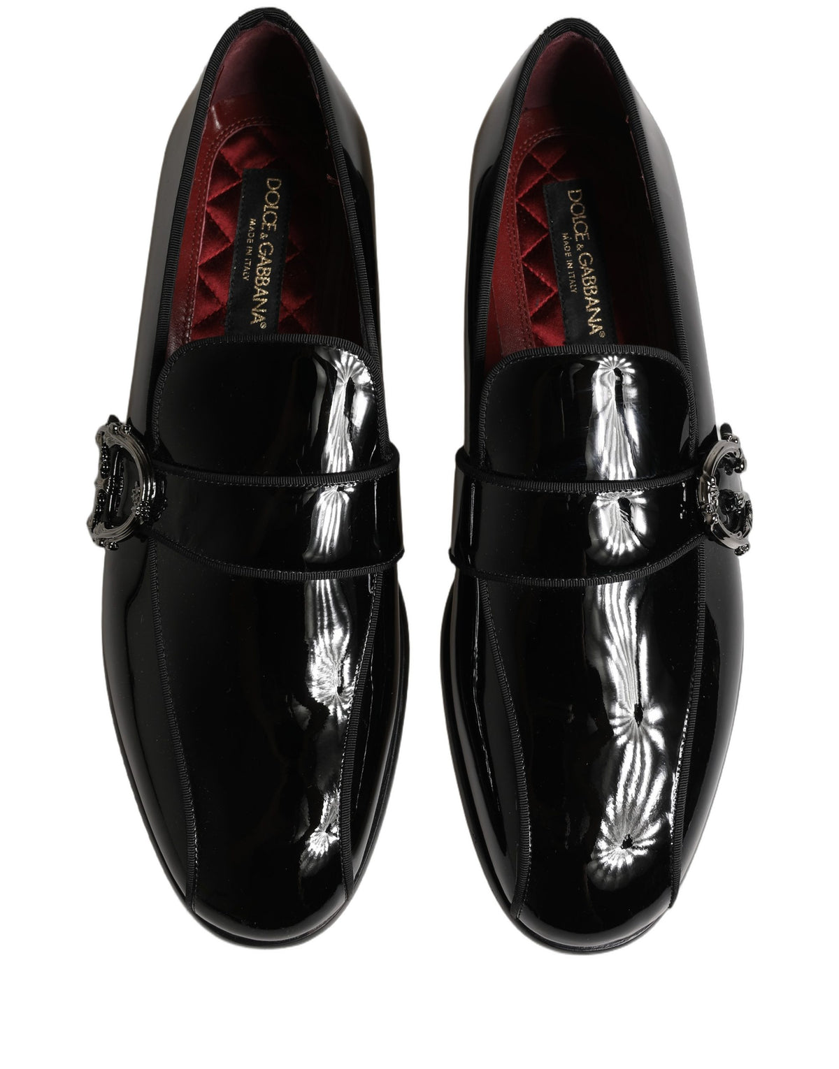 Dolce & Gabbana Black Patent Leather Men Loafers Men's Shoes