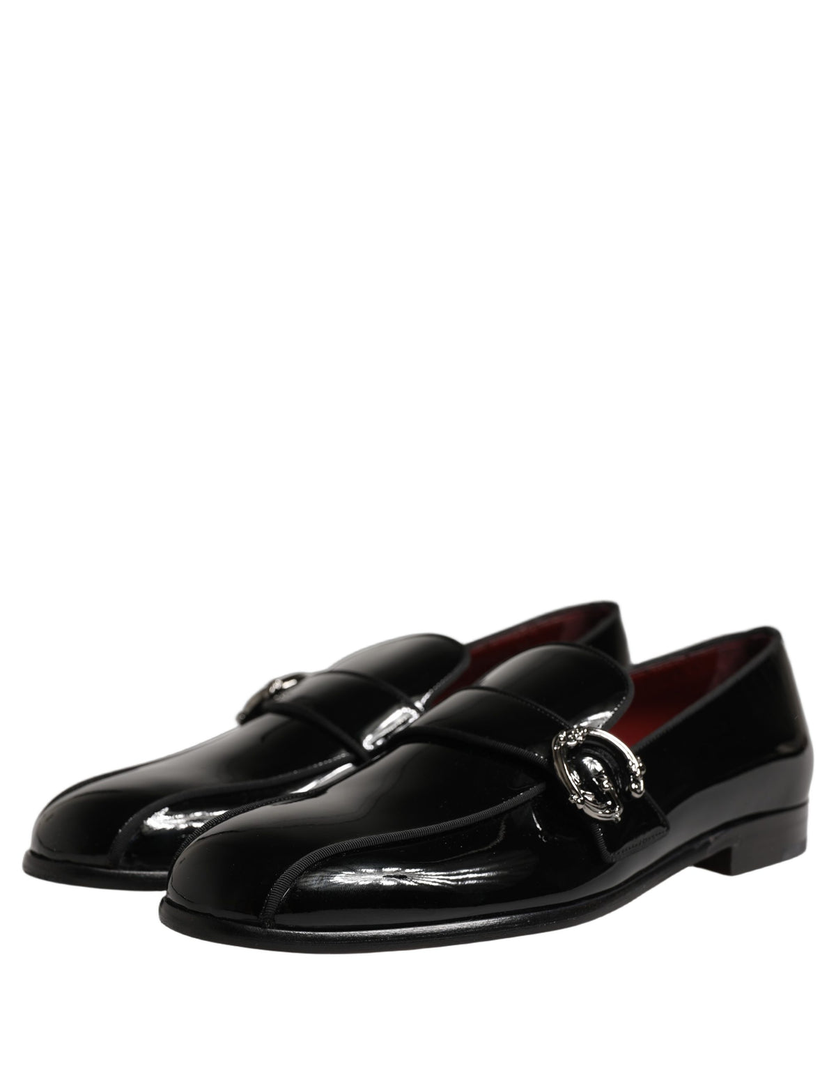 Dolce & Gabbana Black Patent Leather Men Loafers Men's Shoes