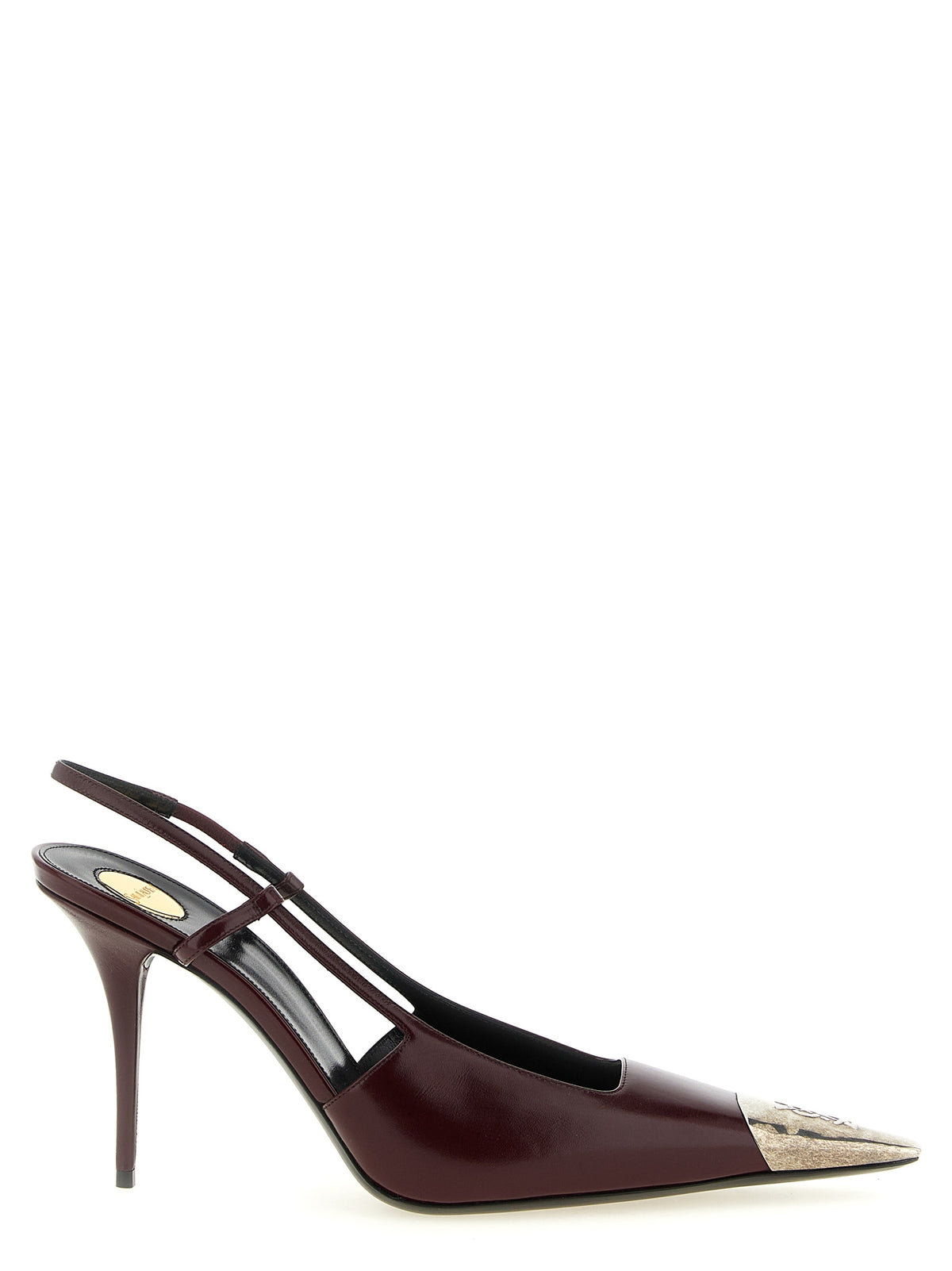 Saint Laurent Bordeaux Lamb Leather High Heel Women's Pumps