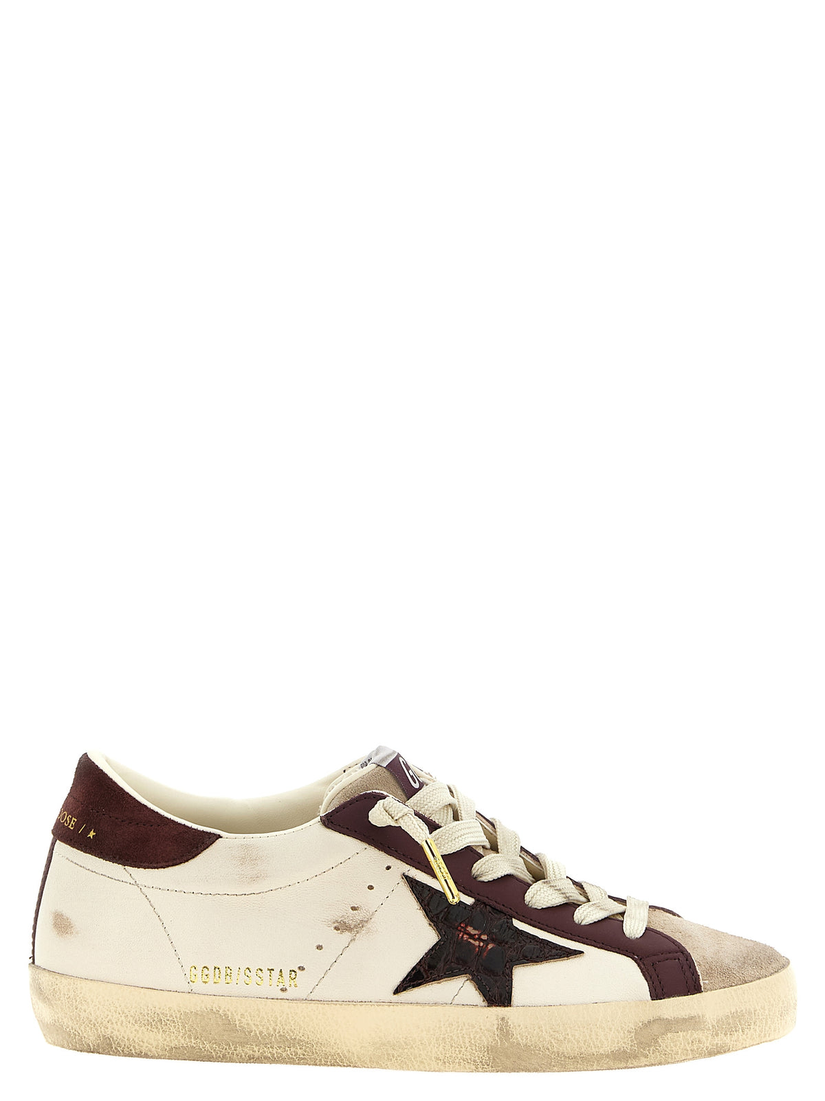 Golden Goose Bordeaux Leather Low Top Women's Sneakers