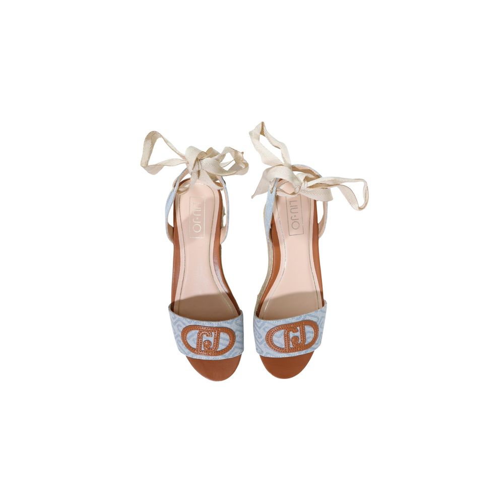 Liu Jo Light Blue Polyester Wedge Women's Sandals