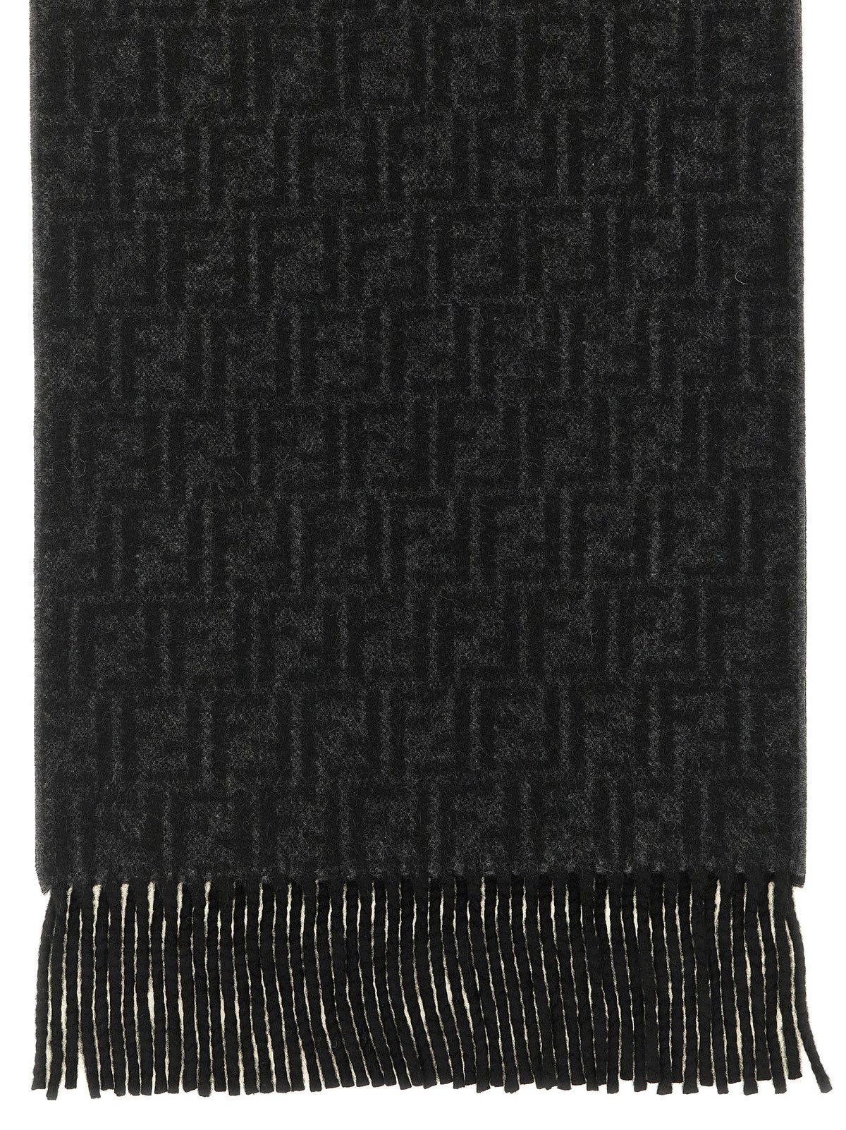Fendi Black Wool Men's Foulard