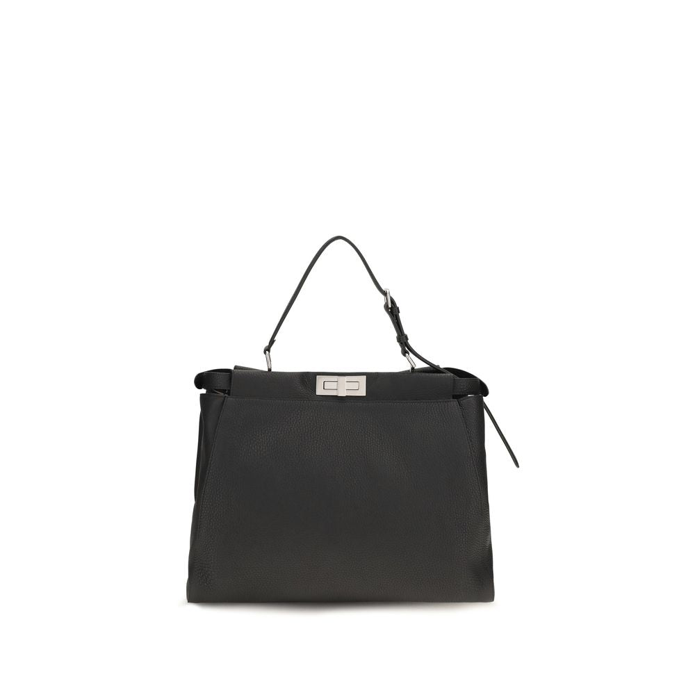 Fendi Black Calf Leather Bos Taurus Shoulder Men's Bag