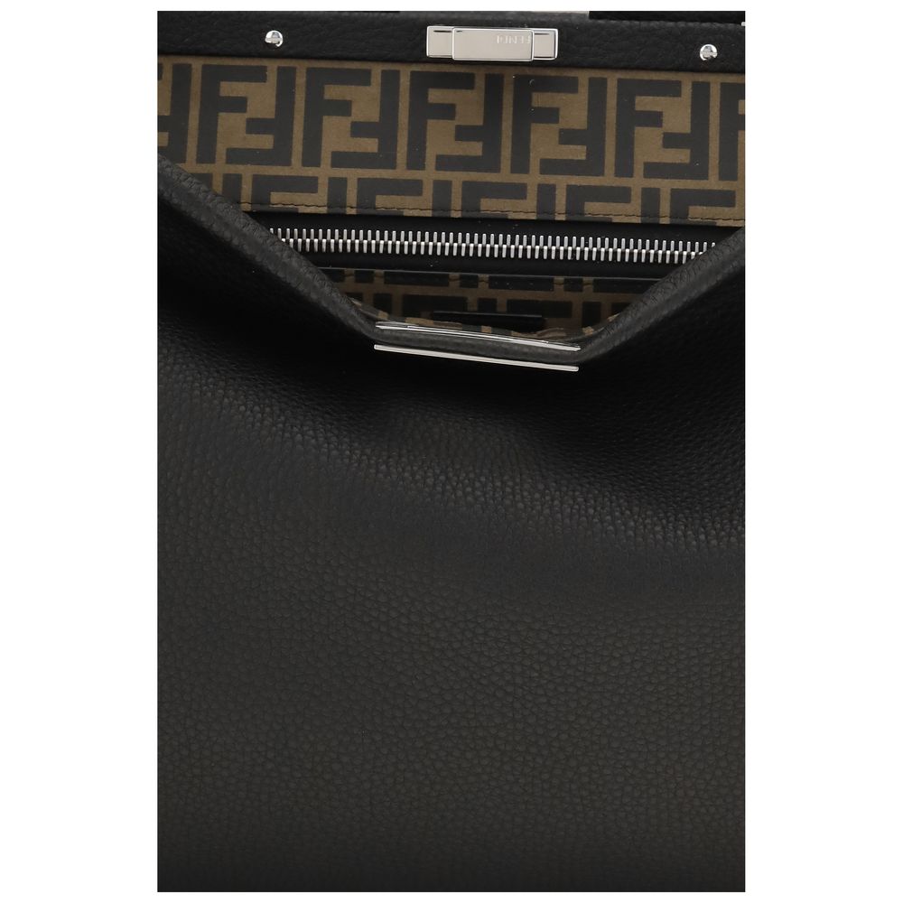 Fendi Black Calf Leather Bos Taurus Shoulder Men's Bag