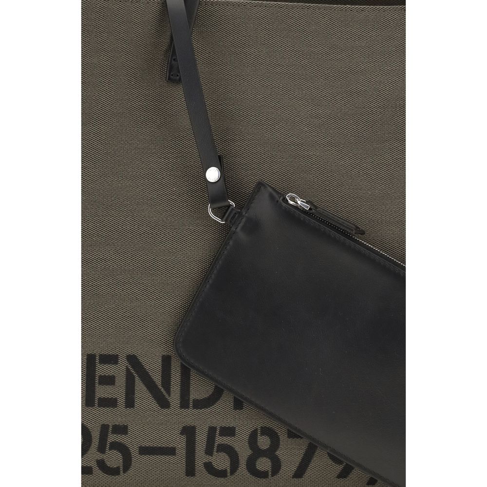Fendi Bicolor Polyester Shoulder Men's Bag
