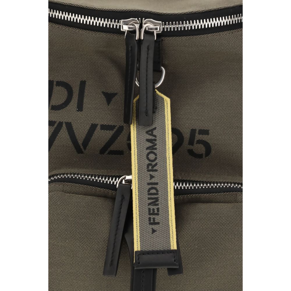 Fendi Bicolor Cotton Men's Backpack