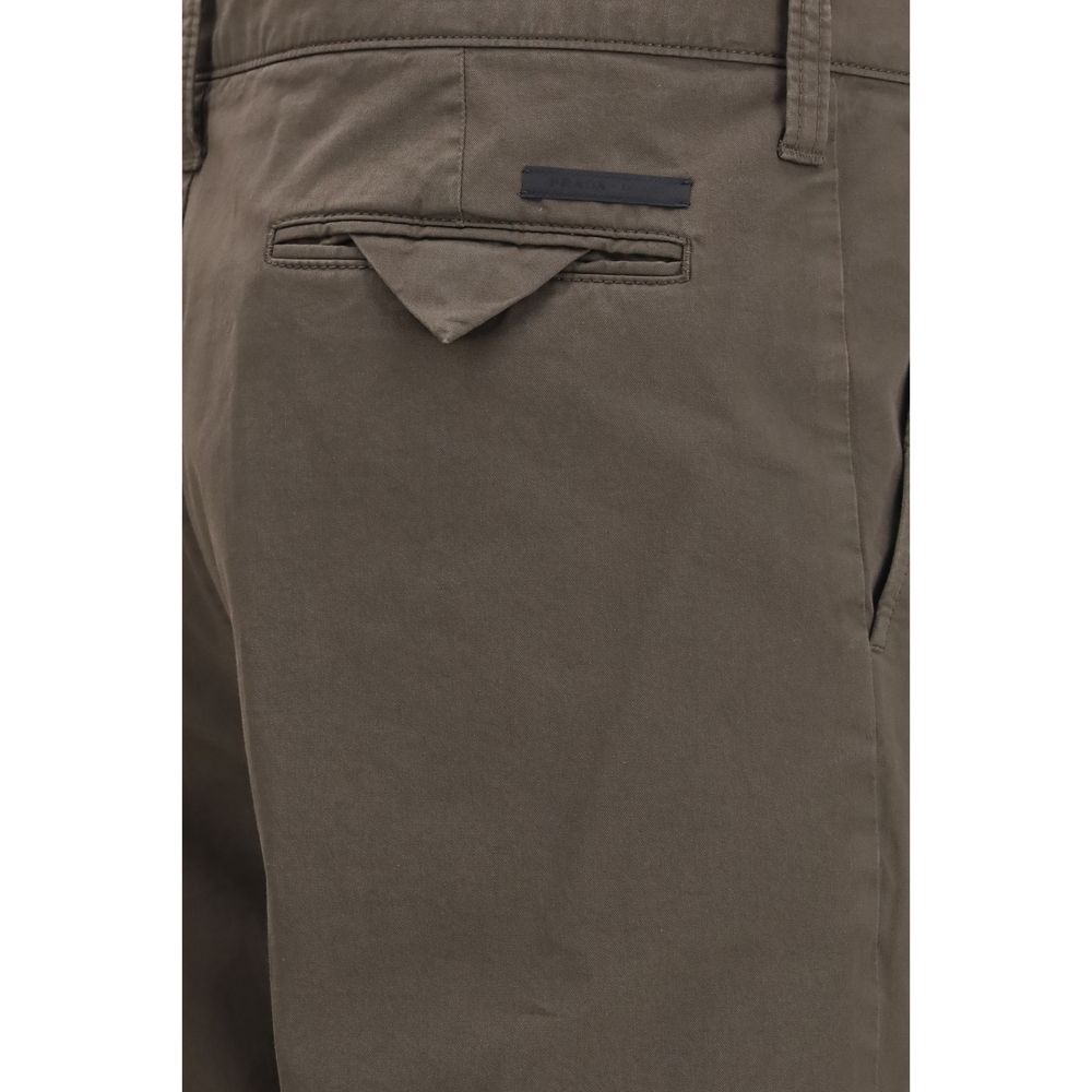 Prada Brown Cotton Cargo Men's Pants