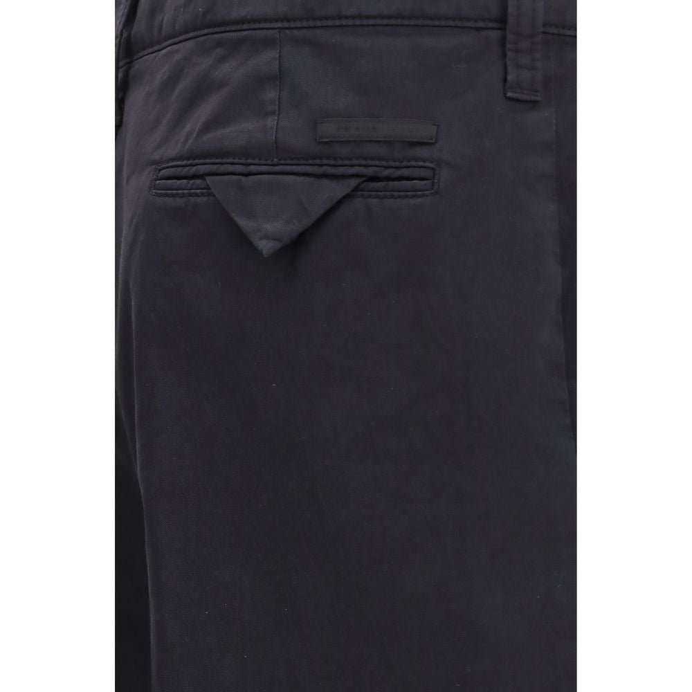 Prada Blue Cotton Casual Men's Pants