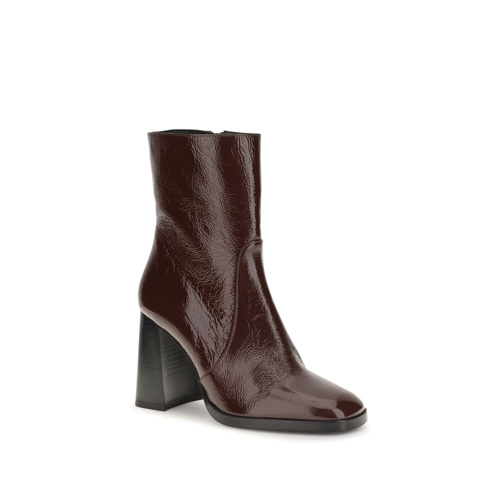 Stuart Weitzman Bordeaux Calf Leather Bos Taurus Ankle Women's Boots
