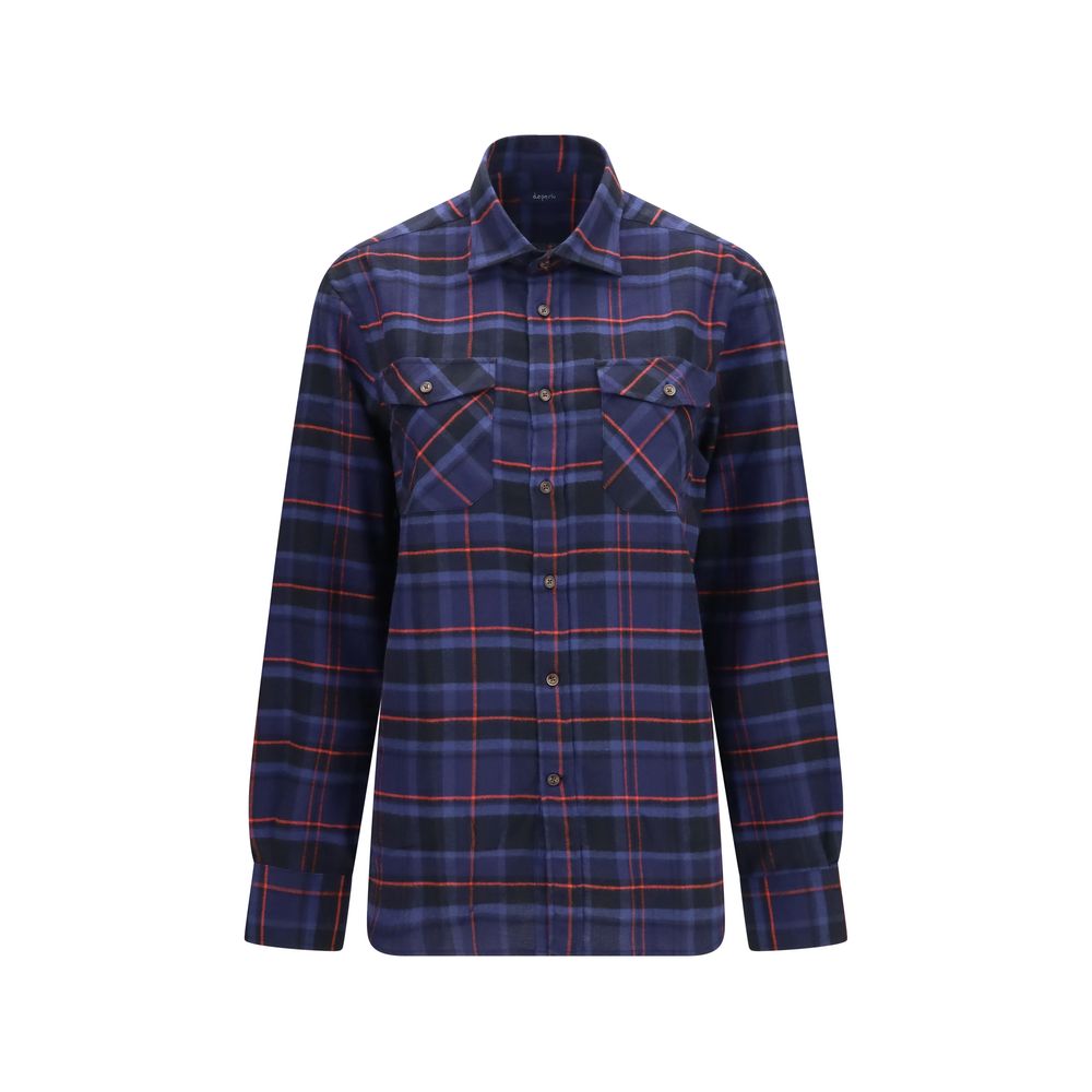 Deperlu Multicolor Cotton Pattern Men's Shirt