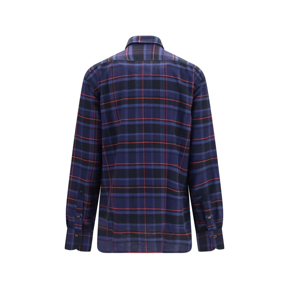 Deperlu Multicolor Cotton Pattern Men's Shirt