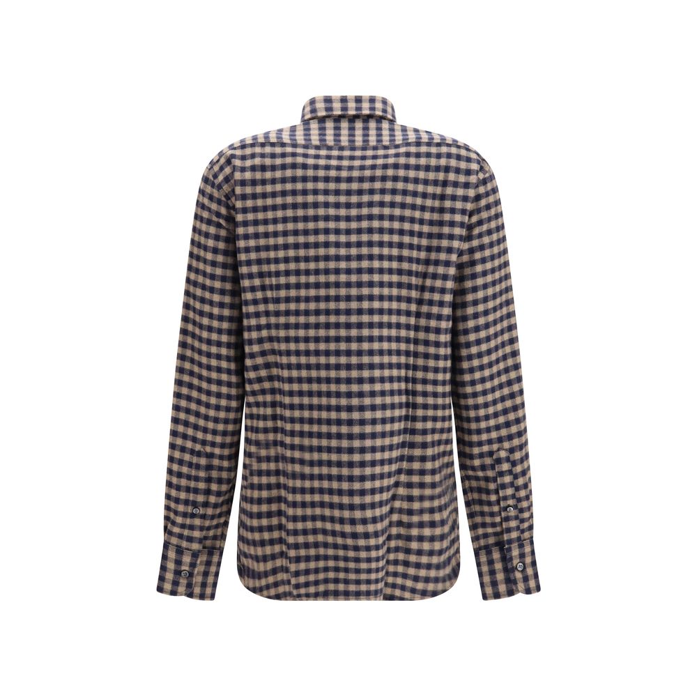Deperlu Multicolor Cotton Pattern Men's Shirt