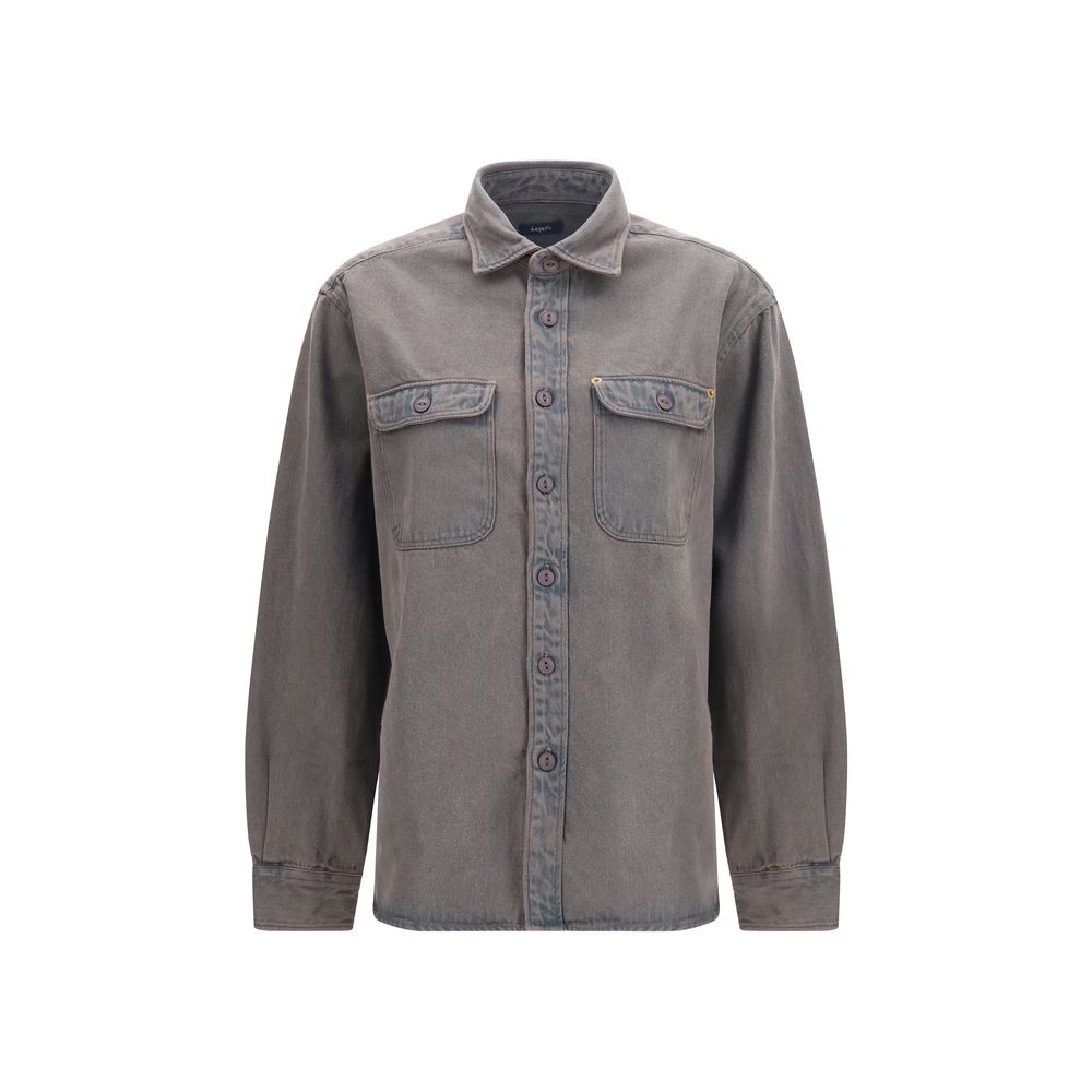 Deperlu Gray Denim Men's Shirt