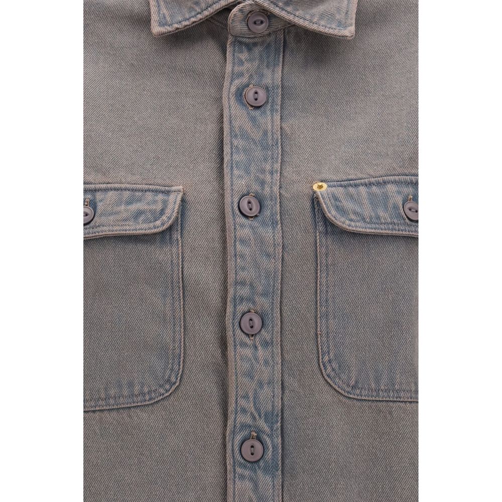 Deperlu Gray Denim Men's Shirt