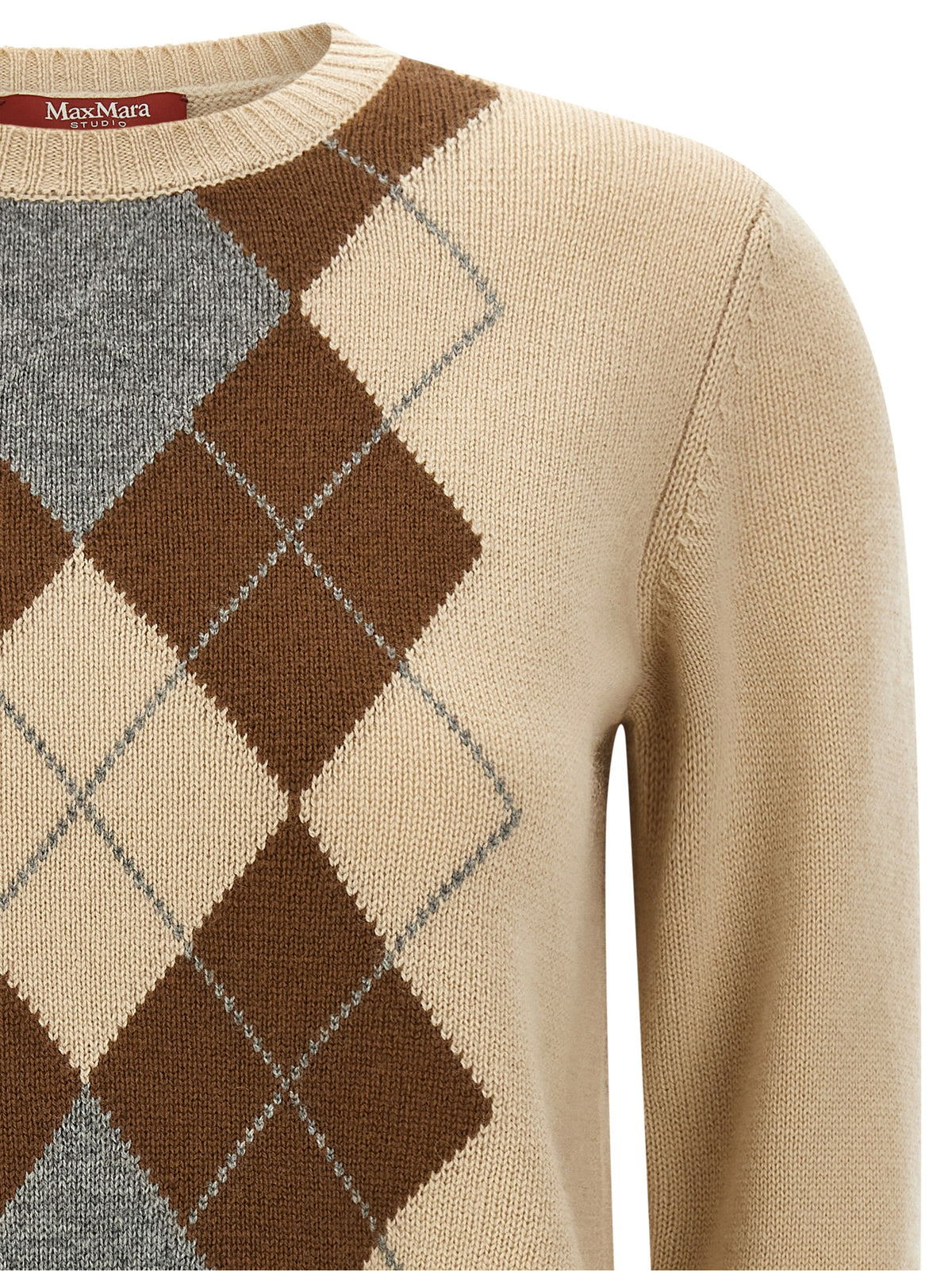 Max Mara Beige Wool Women's Cardigan