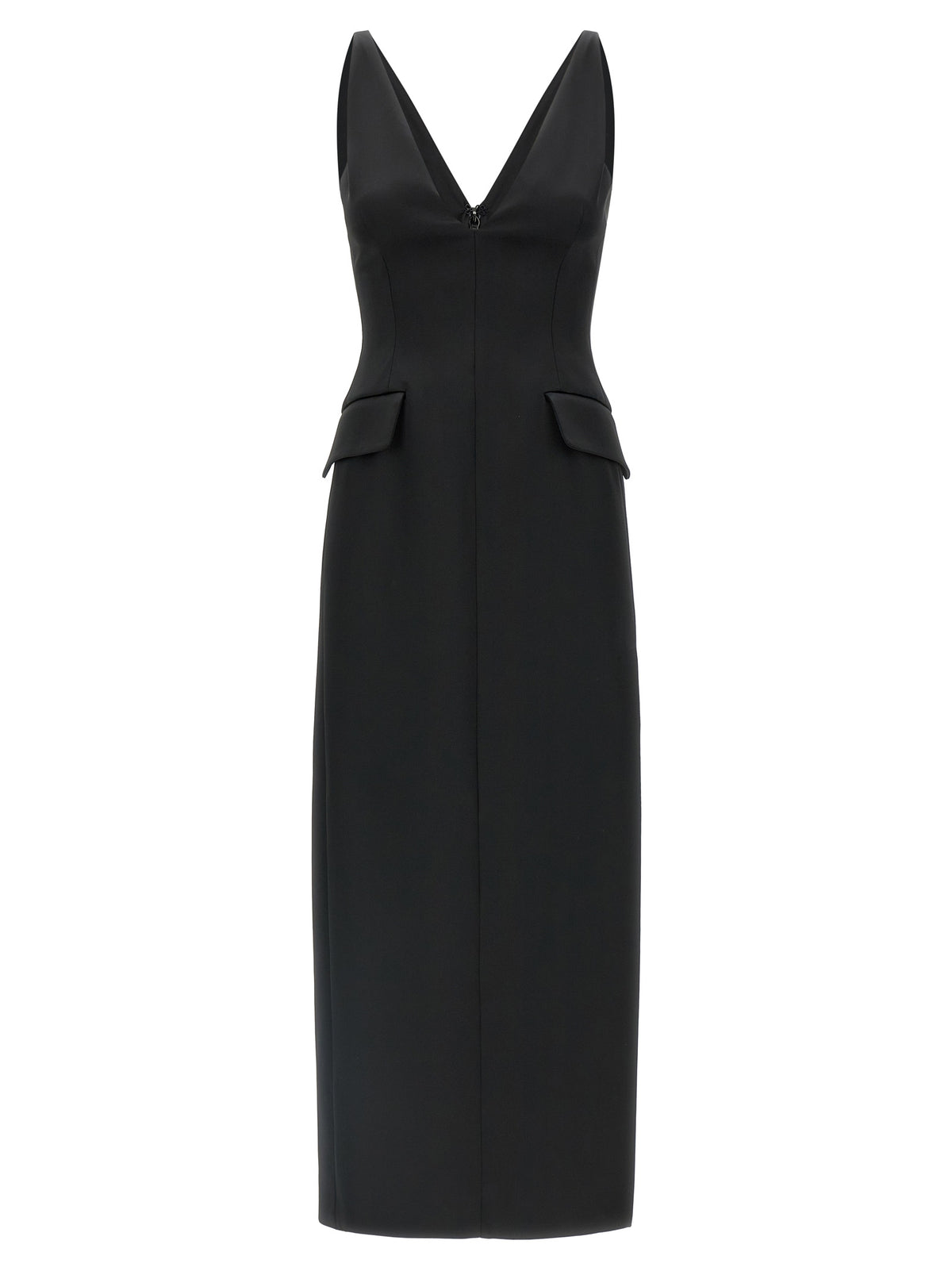 Sportmax Black Acetate Midi Women's Dress